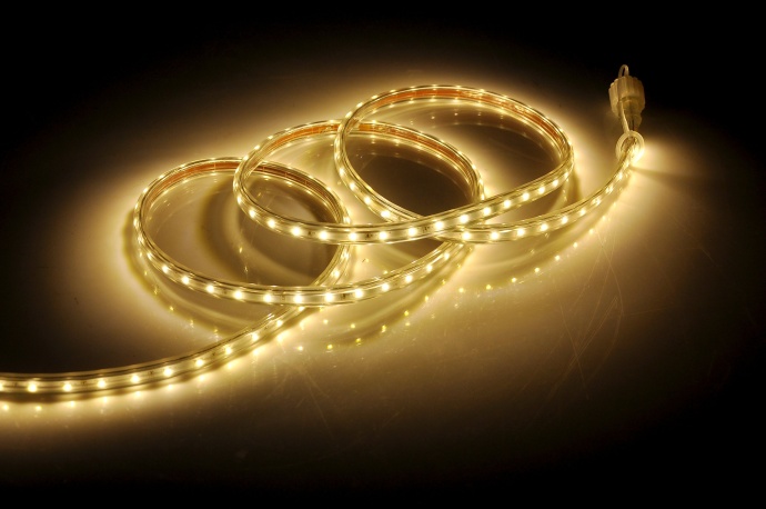 Tira de LED en espiral iluminada