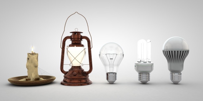 Diversos tipos de iluminación a lo largo de los años