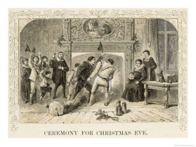 Vieille illustration de la veille de Noël