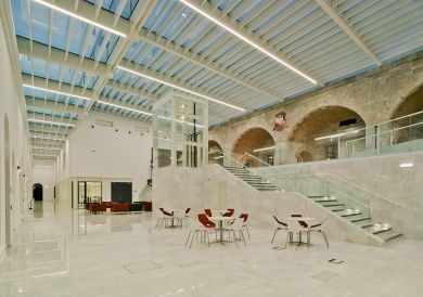 University of Gibraltar atrium with Tromilux lighting University of Gibraltar atrium with Tromilux lighting