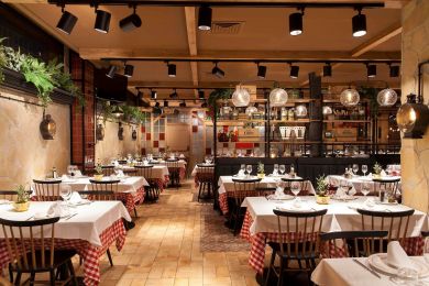 Espace restauration avec produits Tromilux